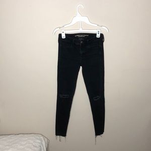 American Eagle Super Stretch Black Skinny Jeans